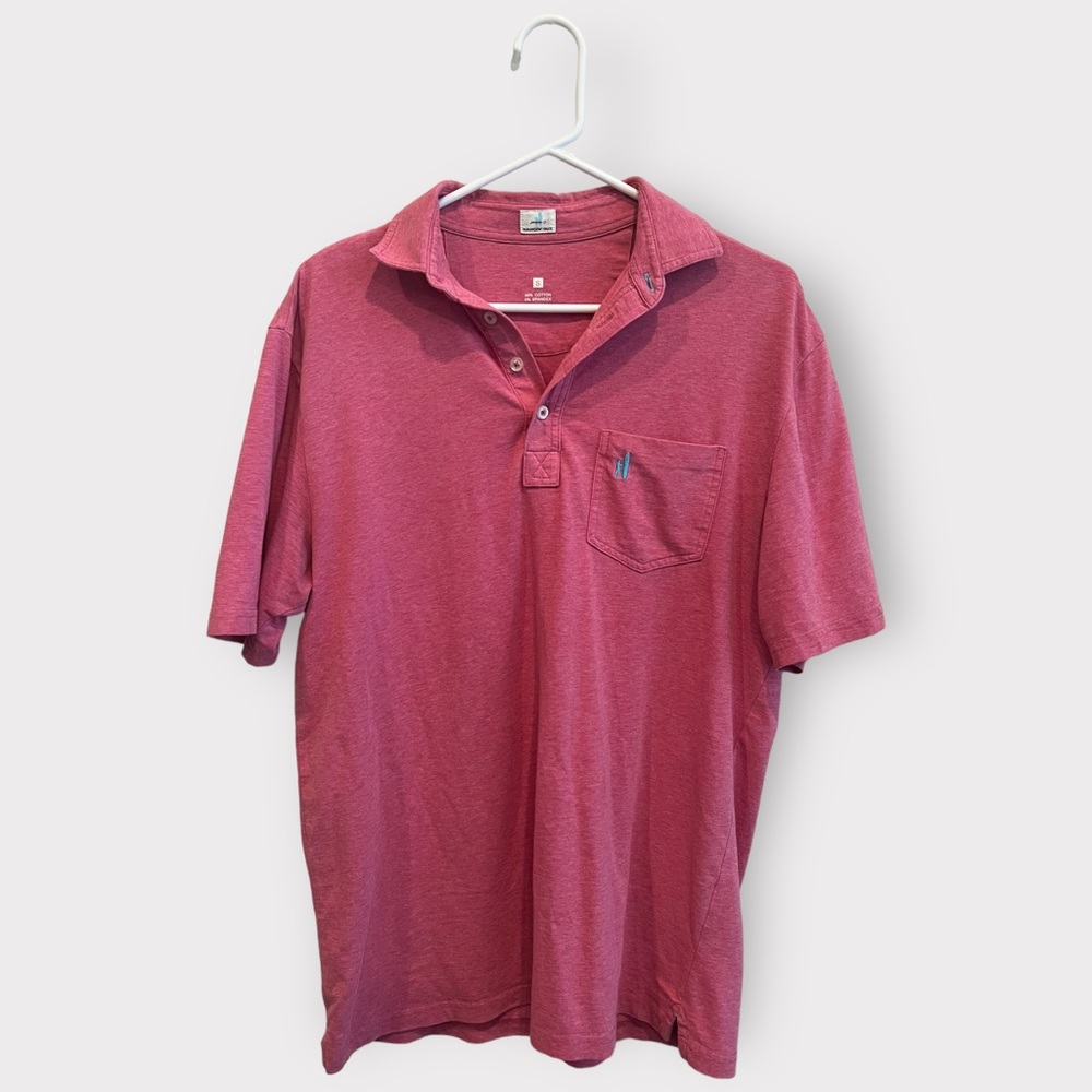 Johnnie-O Polo Shirt Hangin Out Polo Shirt Red Size Small